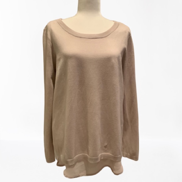 CHELSEA&THEODORE | NWT PALE OPEN BACK SWEATER | L - Picture 2 of 6